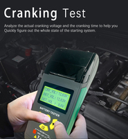 Testeur de batterie automobile 12V/24V 100-1700 CCA, analyseur du système de démarrage et de charge de la voiture, outil de diagnostic Bluetooth compatible Android