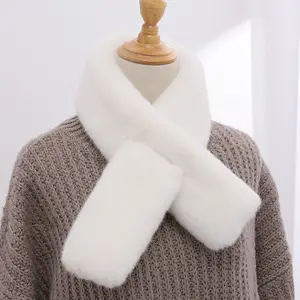 저렴한 패션 부드러운 두꺼운 따뜻한 귀여운 소녀 겨울 가짜 모피 스카프