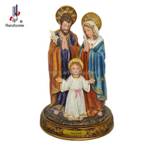 <span class=keywords><strong>MARIA</strong></span>, Estatua de la Virgen María pintada a mano, decoración religiosa de poliresina personalizable para el hogar, decoración navideña, artesanías de resina virgen - Product Image 5