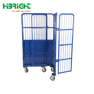 Contenedor de Paletización Enrollable Apilable de Acero Galvanizado, Carro Logístico, Jaula de Almacenamiento Móvil que Ahorra Espacio para Supermercados - Product Image 2