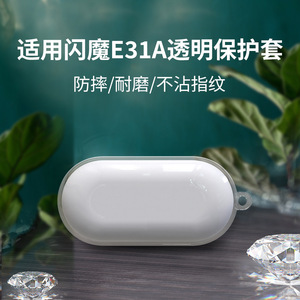 Étui pour écouteurs Flashmob E31A, coque souple transparente en TPU, finition givrée antichoc pour écouteurs - Product Image 3
