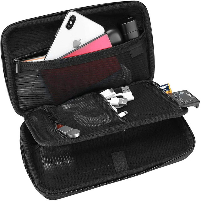 Hard Travel Tech Organizer Case for Electronics Accessories External Hard Drive USB Cables Power Storage Bag Pouch