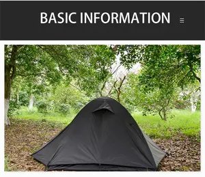 Hot Sale Dome Tent Black High Quality Fabric Portable Double Layer Outdoor Camping Tent