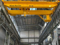 Dilengkapi dengan Hook Utama dan Hook Tambahan 75/20T, Dikendalikan PLC, VFD Tipe QD, Crane Overhead Double Girder untuk Industri Pertambangan