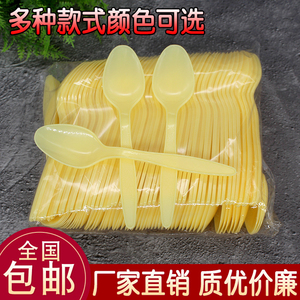 Disposable Plastic <b>Spoons</b> PS Material Thickened Ice Cream Soup <b>Spoon</b> For Catering Takeout Fast Food Packaging Commercial Use - Product Image 4