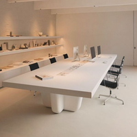 Table de réunion de bureau ronde en bois avec pieds en métal, petite, pour conférences, discussions et négociations