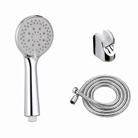Douche à main moderne chromée avec flexible pivotant, support mural inclinable, haute pression, économie d'eau, pour hôtel et toilettes