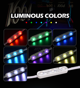 Module LED RGB dynamique 5050 étanche 12V, coloré, avec puce WS2811, clignotant, IP68, 0,72W, pour caisson lumineux publicitaire - Product Image 5