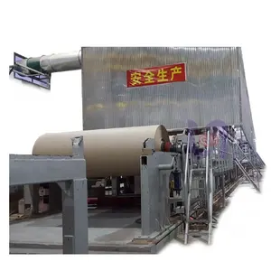 New design 2400mm 30-150TPD carton recycling paper manufacturing company kraft paper making machinery