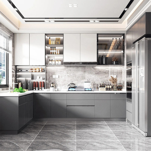 Maßgefertigte Moderne Designs Edelstahl Modulare Küchenschränke Komplette Sets - Product Image 4
