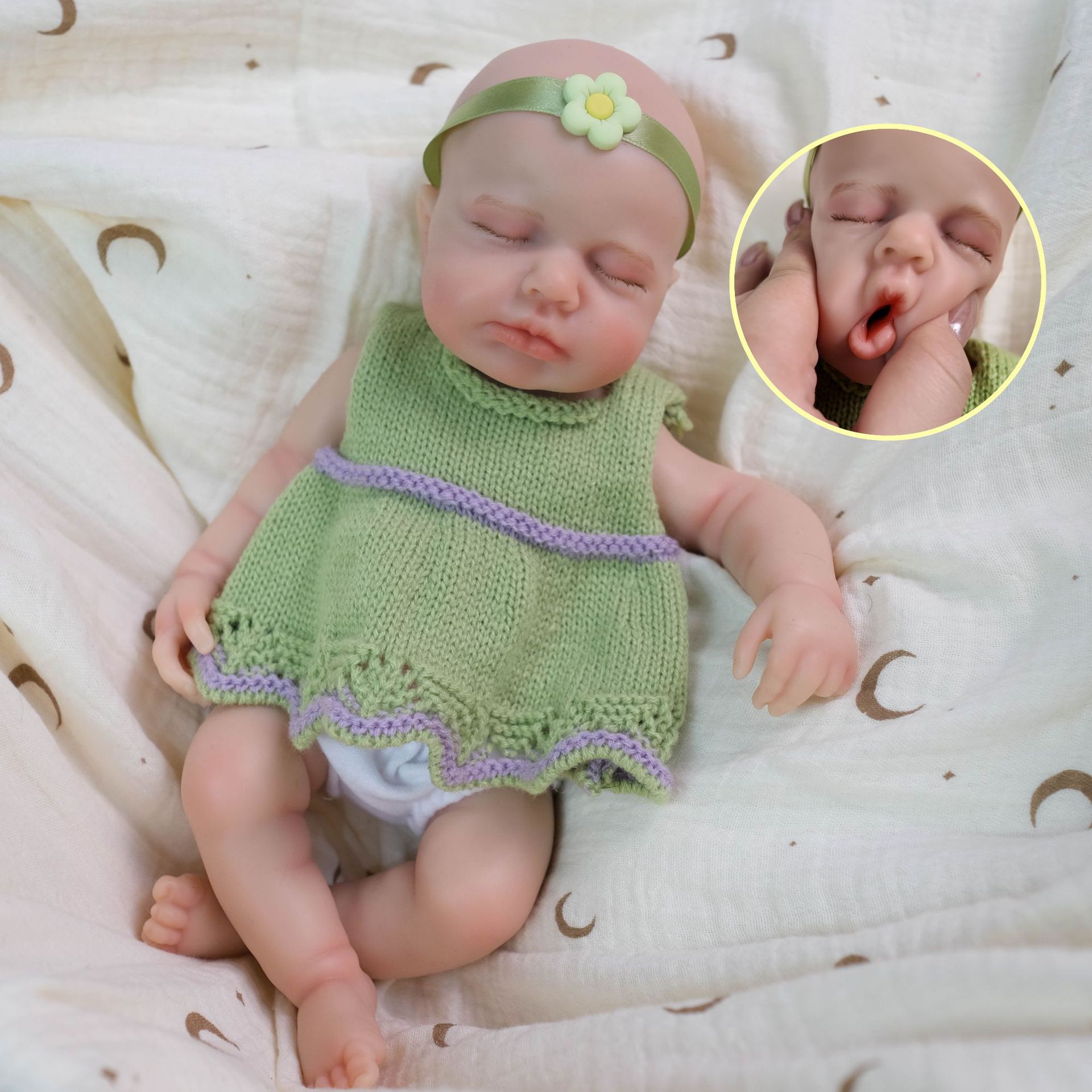 Poupées bébé en silicone solide de 30 cm