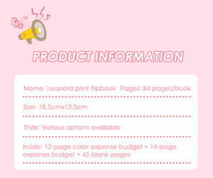 L'elegante raccoglitore con stampa leopardata rosa può essere personalizzato nel <span class=keywords><strong>libro</strong></span> di bilancio per la gestione finanziaria del taccuino in contanti - Product Image 6