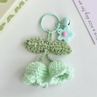 Porte-clés fleurs artificielles au crochet : Muguet, Fleurs en relief, Campanules, Bleuets, faits main