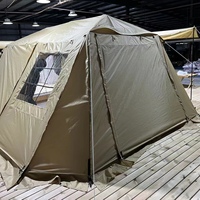 Tenda Ekstra Besar 5 8 Orang Tenda Kabin Keluarga Tahan Air Lapisan Ganda Piknik Berkemah Keluarga Teman-teman Tenda Luar Ruangan