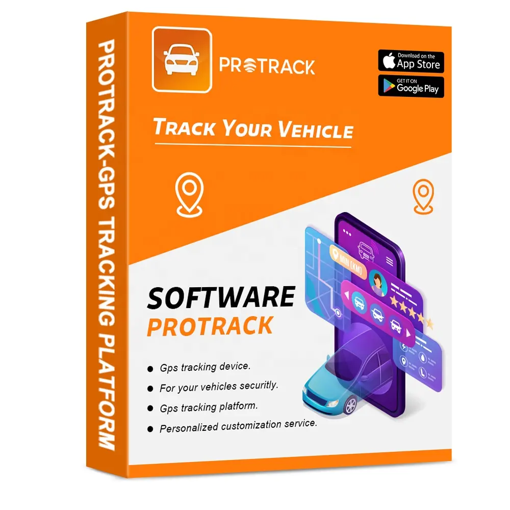 Protrack-sistema de seguimiento GPS para teléfono móvil, dispositivo de seguimiento de vehículos portátil basado en la plataforma