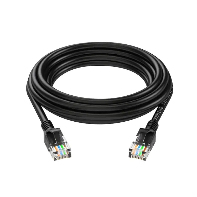 Siyah RJ45 Lan kablosu Ethernet kabloları 1m/2m/3m /5m/10m/15M/20m kablo kablosu LAN ağ kabloları
