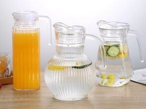 Jarra <span class=keywords><strong>de</strong></span> Vidrio con Tapa para Refrigerador, Té Helado, Jugo y <span class=keywords><strong>Agua</strong></span> <span class=keywords><strong>Caliente</strong></span>, Botella para Bebidas Caseras con Tapa y Asa - Product Image 5