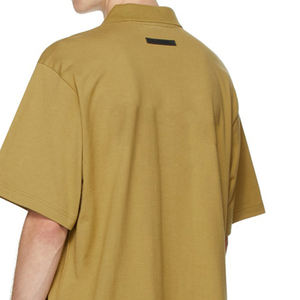 Polo décontracté d'été en coton vintage pour homme, style sport, col rabattu, épaules tombantes, effet délavé, mode américaine - Product Image 5