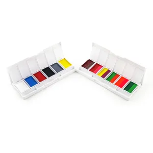 Goede Dekking Professionele Water Based Gezicht Schilderen Hoge Pigment Gezicht En Lichaam Verf Split Cake Uv Regenboog Kleur Body Painting