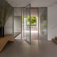 Portes coulissantes pour maisons, cadre de pièce, intérieur, portes pliantes en acier, pivotantes, aluminium, étanches, doubles portes pliantes d'entrée
