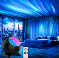 Projecteur Aurora noir, veilleuse, aurores boréales, lampe LED, projecteur d'étoiles de la galaxie pour chambre à coucher, salon, décoration de la maison, cadeau