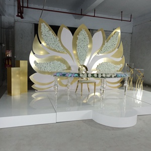 Supports de sol carrés en acrylique PVC blanc vintage de haute qualité et durables, design moderne <span class=keywords><strong>pour</strong></span> la maison, l'hôtel, les banquets de mariage - Product Image 1