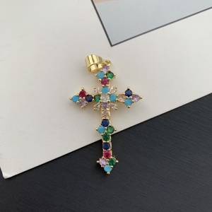 BD-C6215 Ciondoli Religiosi Multipli <span class=keywords><strong>a</strong></span> Croce <span class=keywords><strong>per</strong></span> Creazione Gioielli, Charms <span class=keywords><strong>a</strong></span> Croce Cristiana, Accessori <span class=keywords><strong>per</strong></span> Collane con <span class=keywords><strong>Gesù</strong></span> e Vergine <span class=keywords><strong>Maria</strong></span> - Product Image 2