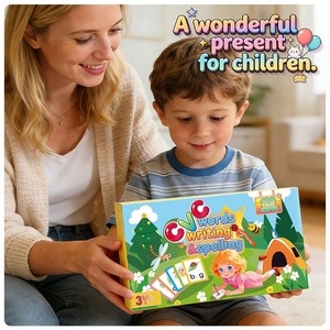 Lernkarten für Kinder: CVC-Wörter, Phonetik-Buchstaben-Zuordnungsspiel, Wiederverwendbare Whiteboard-Schreibkarten, Montessori Frühes Lernen - Product Image 2