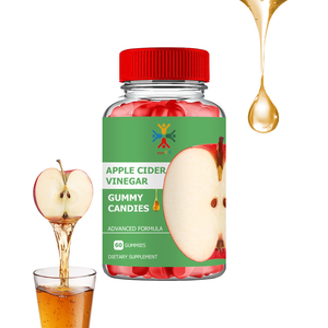 Complément alimentaire pour la perte de poids, stimulant énergétique, gommes au vinaigre de cidre de pomme avec cétone de framboise - Product Image 1