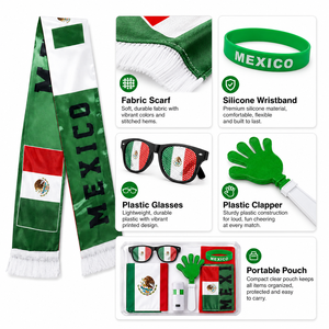 Accessoires de Fanfare Coupe du Monde de Football 2026 : Drapeaux Portatifs, Décoration d'Ambiance pour Supporters, Accessoires de Cabine Photo - Product Image 4