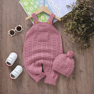 ชุดหมีสำหรับเด็กทารกใส่ได้ทั้งชายและหญิงหมวกถักเด็กทารกแขนกุดพิมพ์ลายสัตว์ชุดบอดี้สูทน่ารักฤดูใบไม้ร่วง - Product Image 4