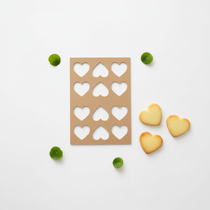 Stampo per Biscotti a Forma di Orsetto, Cuore e Quadrato, <span class=keywords><strong>in</strong></span> Ceramica per Alimenti, Colore Bianco Croccante - Product Image 5