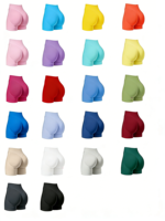 Shorts de cyclisme plissés en nylon pour femmes, vêtements de sport de fitness à séchage rapide, leggings de yoga sans couture de couleur unie
