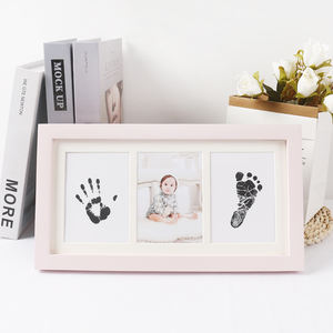 Cornice Fotografica in Legno Impermeabile per Mani e <span class=keywords><strong>Piedi</strong></span> del Neonato, Installazione da Tavolo, Forma Rettangolare - Product Image 6