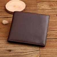 Dompet Pendek Pria Kasual Tempat Kartu Multi-Fungsi Gaya Horizontal Vertikal Untuk Remaja