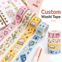 Ruban Washi Personnalisé Numérique, Autocollants Mignons, Papeterie DIY pour Journal