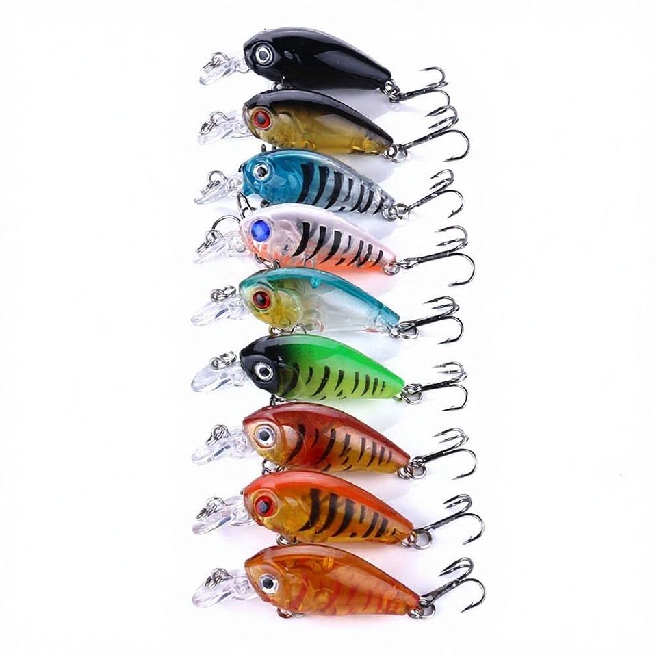 Little Fat Rocker Artificial Hard Bait Stainless Steel Bass Lure ...