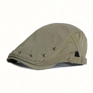 Wholesale Stylish Premium Solid Color <b>Flat</b> Top Ivy Hat <b>Caps</b> <b>Men</b> Ivy Gatsby Hat <b>Cap</b> Custom Autumn Winter <b>Men</b> Studs Newsboy <b>Cap</b> - Product Image 6