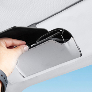 E-21 Clip <span class=keywords><strong>de</strong></span> rangement pour lunettes <span class=keywords><strong>de</strong></span> soleil en cuir pour voiture, modèle simple, pour tableau <span class=keywords><strong>de</strong></span> bord, accessoires automobiles - Product Image 5