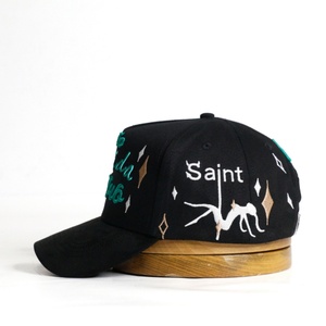 Gorras Personalizadas Estilo Vintage con Bordado 3D, de Algodón, Gamuza y Tela de Rizo, con Lazos, Gorra de Béisbol - Product Image 4