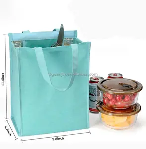 Kualitas tinggi tanpa tenunan Tote piknik makanan panas pendingin makan siang terisolasi tas pendingin untuk dapat terisolasi tas untuk menjaga makanan dingin