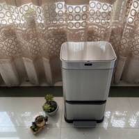 Poubelle à pédale chaude 70l, vente en gros, économie d'énergie automatique, grand tiroir carré, poubelle de cuisine, bureau d'hôtel, capteur, 2022
