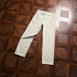 Jeans décontractés pour hommes OEM ODM, <span class=keywords><strong>coupe</strong></span> bootcut, 12 oz, extensibles dans les 4 sens, <span class=keywords><strong>coupe</strong></span> décontractée ample, denim, détail de poche arrière en V avec couture 3D - Product Image 1