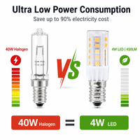 Ampoule LED E14 en céramique 2835, 4W, 450LM, CRI>80, sans scintillement, 51 LED, AC220-240V, certifiée CE/FCC, durée de vie 15000H, usage résidentiel