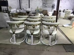 เก้าอี้รับประทานอาหารหนังสแตนเลสสำหรับห้องครัวเก้าอี้นวมหรูหราเฟอร์นิเจอร์ห้องรับประทานอาหารสำนักงานเก้าอี้เจรจาต่อรองระดับไฮเอนด์ - Product Image 6