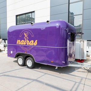 ORANGE RV Purple Pizza Mobile Food Trailer BBQ Food Truck Fashion Food Van Mobile Business Best Selling for Sale - Product Image 3