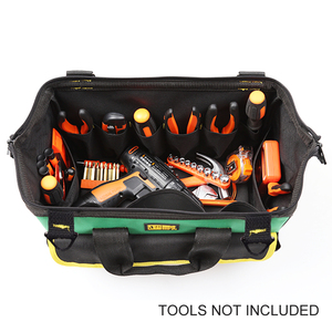 Large Capacity Waterproof Zipper Organizer <b>Tool</b> <b>Bag</b> Adjustable Strap Padded Handle 150 lb Capacity 20-24 Pockets OEM - Product Image 6