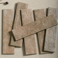 Carreaux en céramique émaillée 75x300mm, antidérapants, texture pierre, design moderne, durables, antibactériens, pour murs et sols