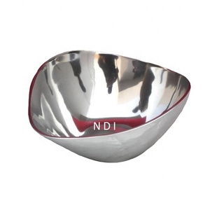 Producto de Venta caliente Acabado niquelado Cuenco de latón personalizado Cuenco de servidor de alimentos de la mejor calidad Cuenco para mezclar frutas Personalizado - Product Image 1