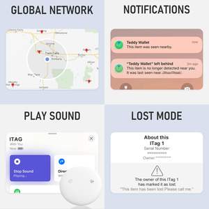 Localizador Inteligente ITag Air Tag, Etiqueta Inalámbrica para Apple Find My APP, Rastreador Bluetooth GSP, Antipérdida para Llaves de Coche, Mascotas, Niños - Product Image 6